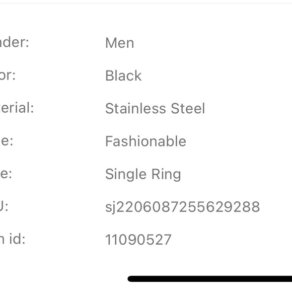 Mens Black Cubic Zirconia Band, with Royal Blue accent stones - Picture 6 of 8